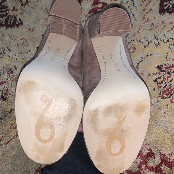 TAUPE OPEN TOW BLOCK HEELS - Picture 3 of 3